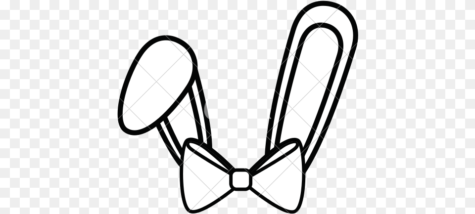Vector Library Ears Drawing At Getdrawings Black And White Bunny Ears, Accessories, Formal Wear, Tie, Bow Free Png Download