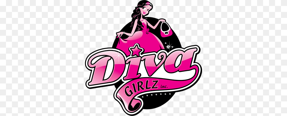 Vector Free Library Girlz Party Studio In Vaughan On Diva Girl Logo, Purple, Adult, Person, Female Png