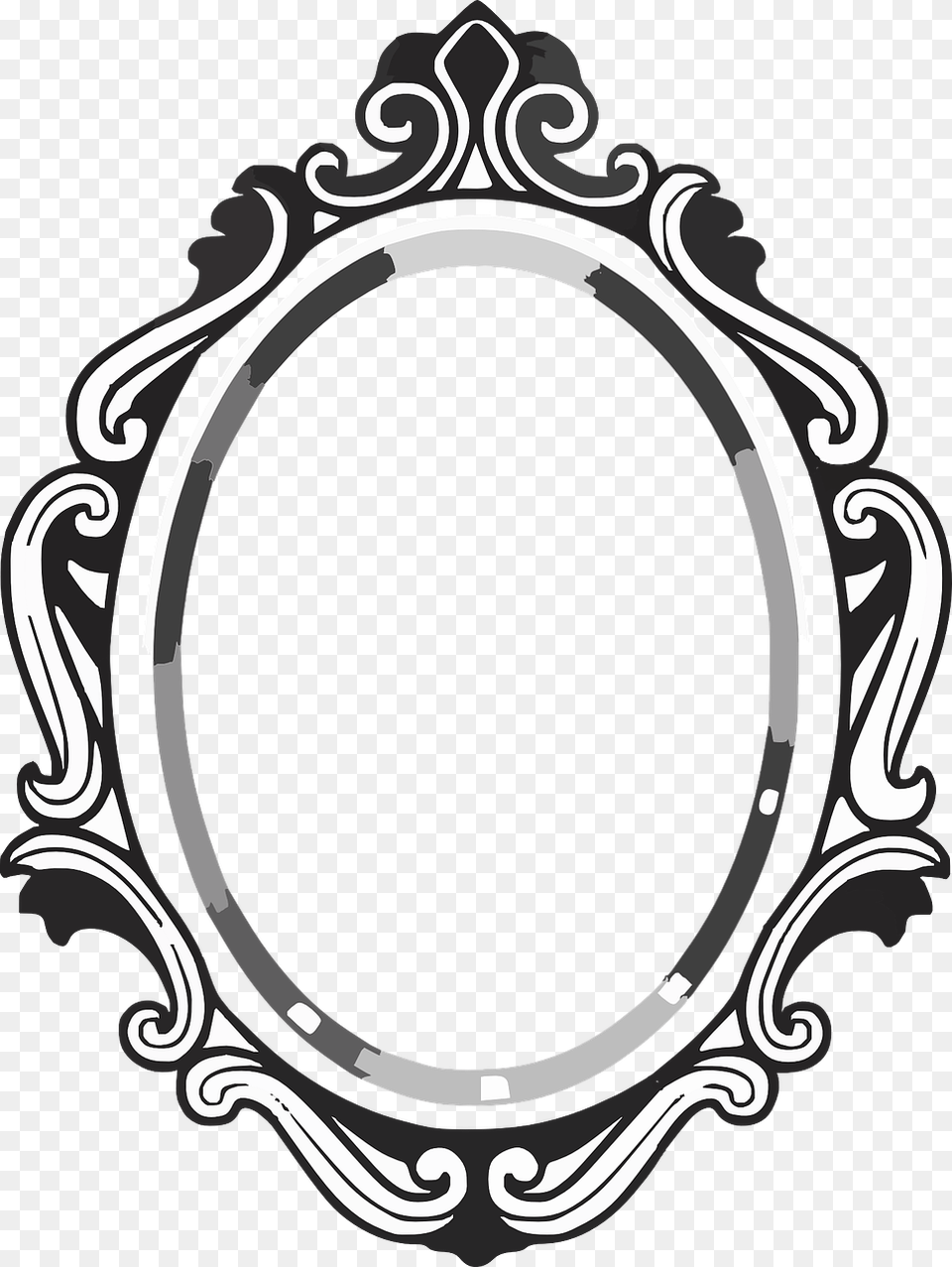 Vector Library Line Mirror Frame Mirror Drawing, Oval, Cross, Symbol Free Png Download