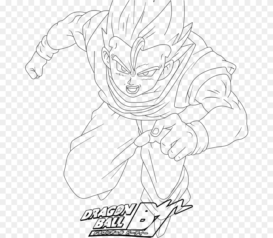 Vector Ssj Adult Battle Of Gods Lineart By Dragon Ball Z Kai Season 2 Episodes 27, Text Free Png Download
