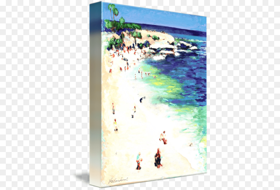 Vector Freeuse Library Day At The Cove La Jolla California Gallery Wrapped Canvas Art Print 11 X 14 Entitled Sunny, Shoreline, Sea, Painting, Outdoors Png