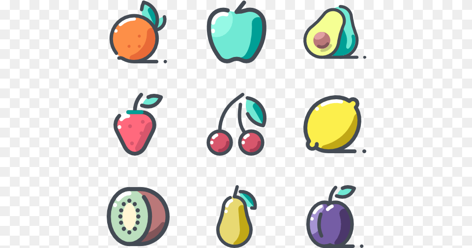 Vector Fruits Minimal, Food, Fruit, Plant, Produce Free Png