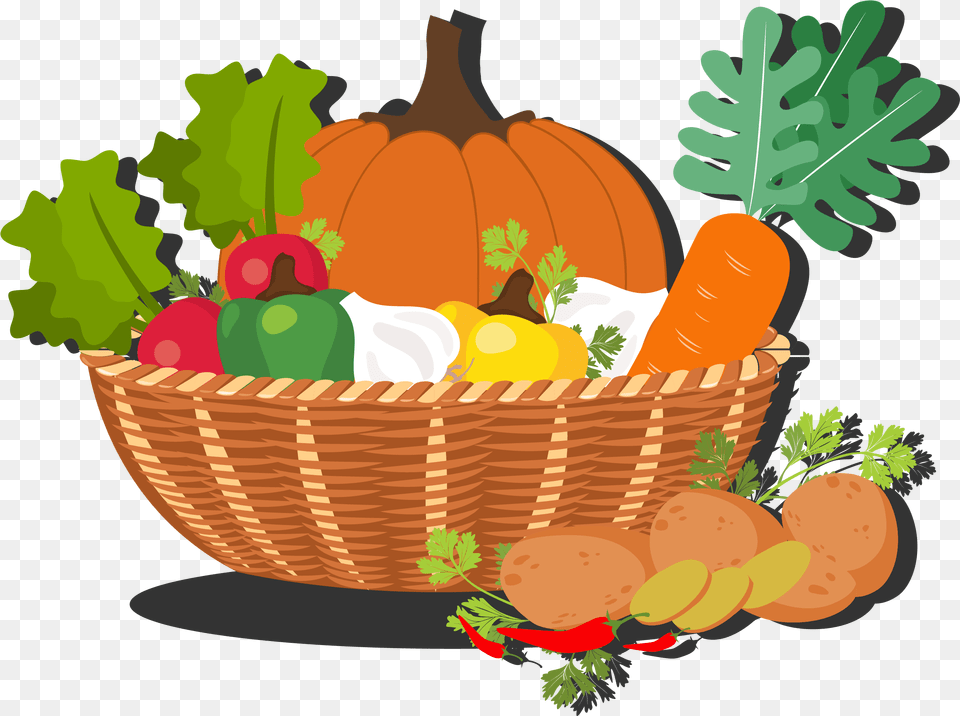 Vector Gio Thuc Pham, Basket, Food, Produce Free Png Download