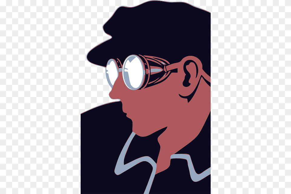 Vector Goggles Guy Clip Art New Deal Wpa Posters, Accessories, Glasses, Adult, Male Free Png