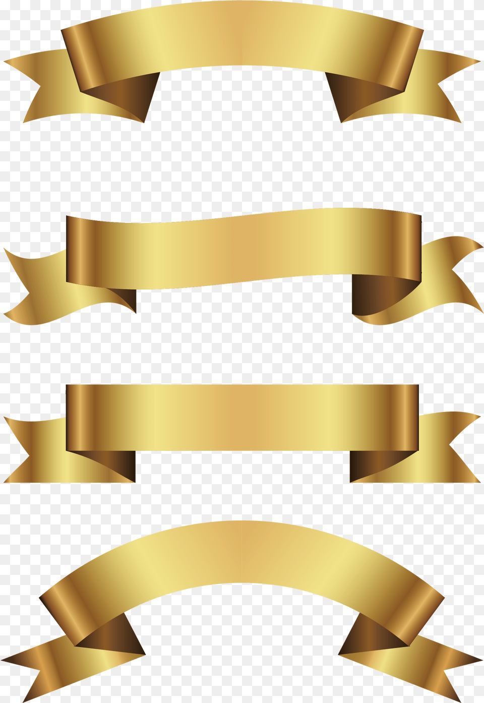 Vector Gold Foil Picture Ribbon Gold, Text Free Png