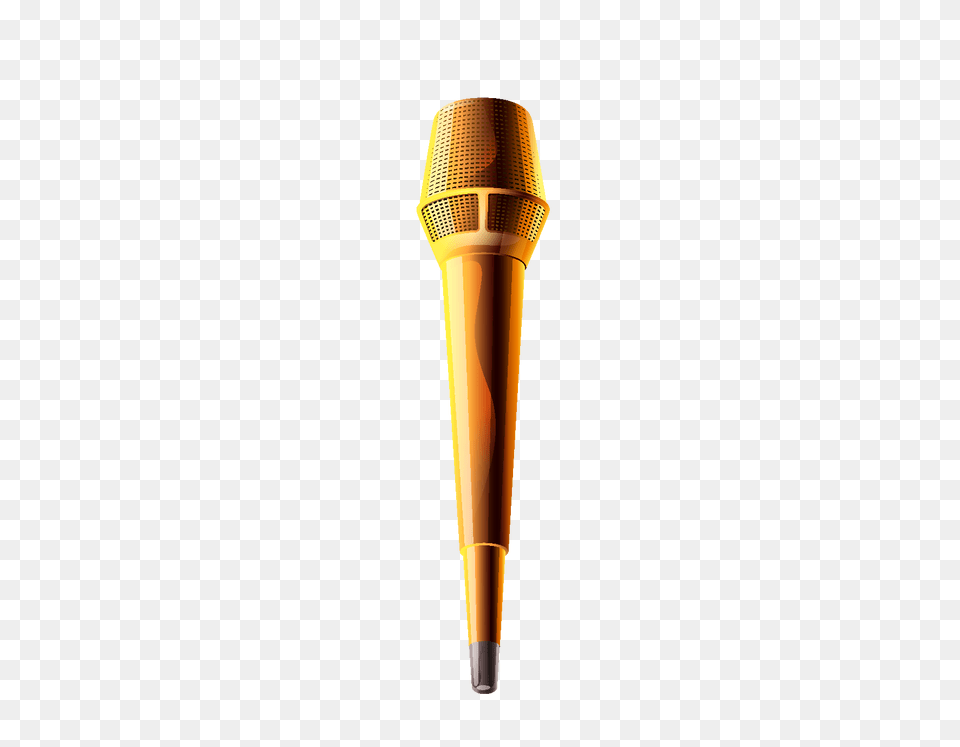 Vector Golden Microphone Element Download Vector, Electrical Device, Smoke Pipe Png Image