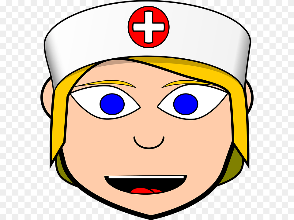 Vector Graphic Nurse Face Cartoon Woman Nurse Face Clipart, Head, Logo, Person, Photography Png Image
