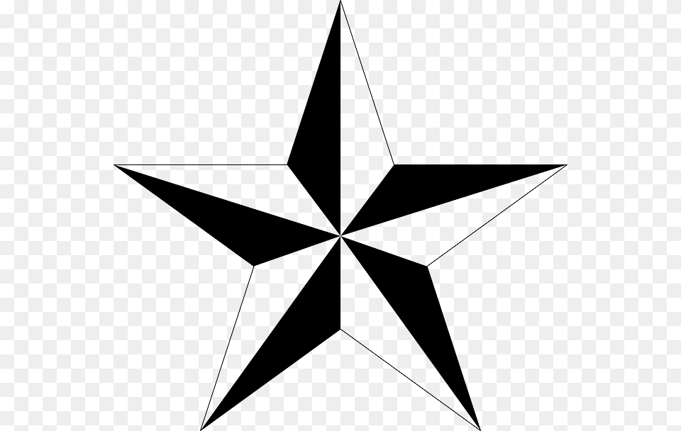 Vector Graphic Pentagram Polygon Shape Star 3d 5 Point Star, Star Symbol, Symbol, Animal, Fish Free Png Download
