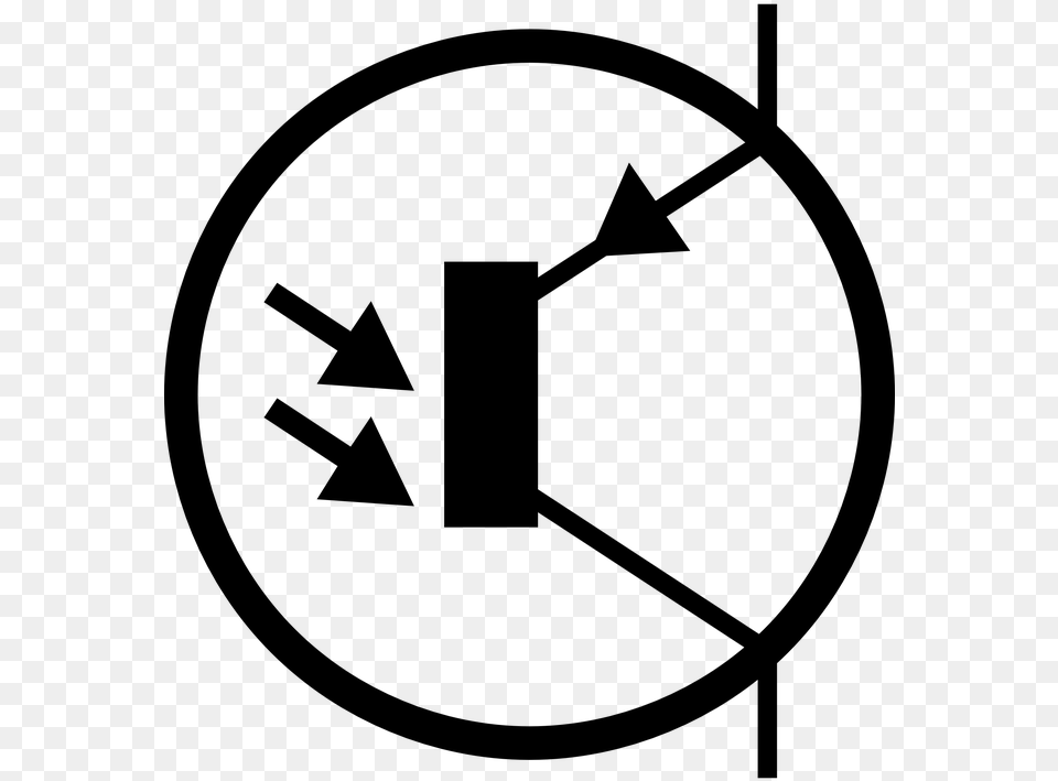 Vector Graphic Transistor Circuit Electronics Phototransistor Circuit Symbol, Gray Png