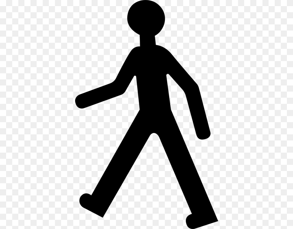 Vector Graphics Clip Art Silhouette Portable Network Pedestrian Clipart, Gray Free Transparent Png