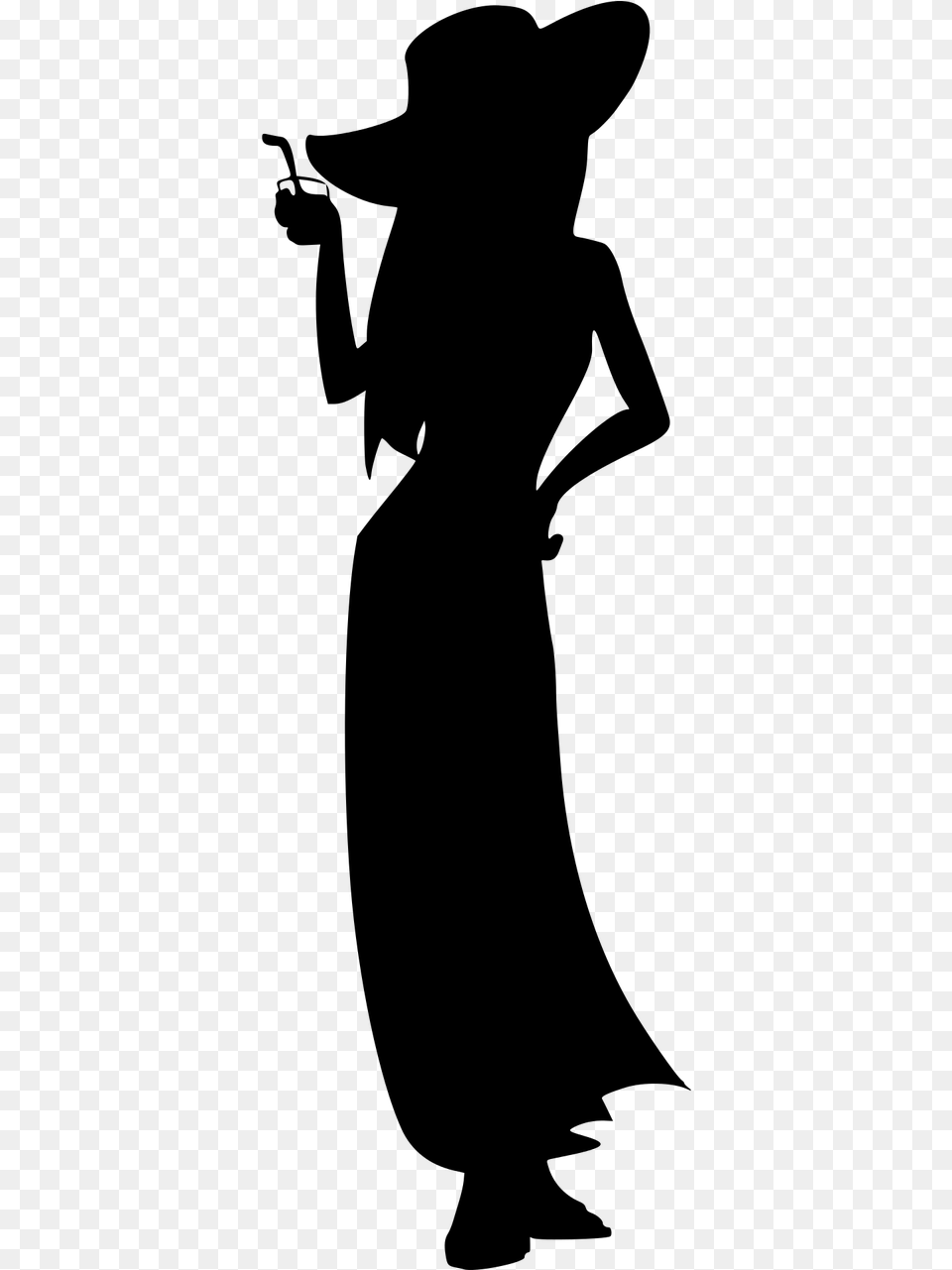 Vector Graphics Fashion Model Silhouette, Gray Free Transparent Png