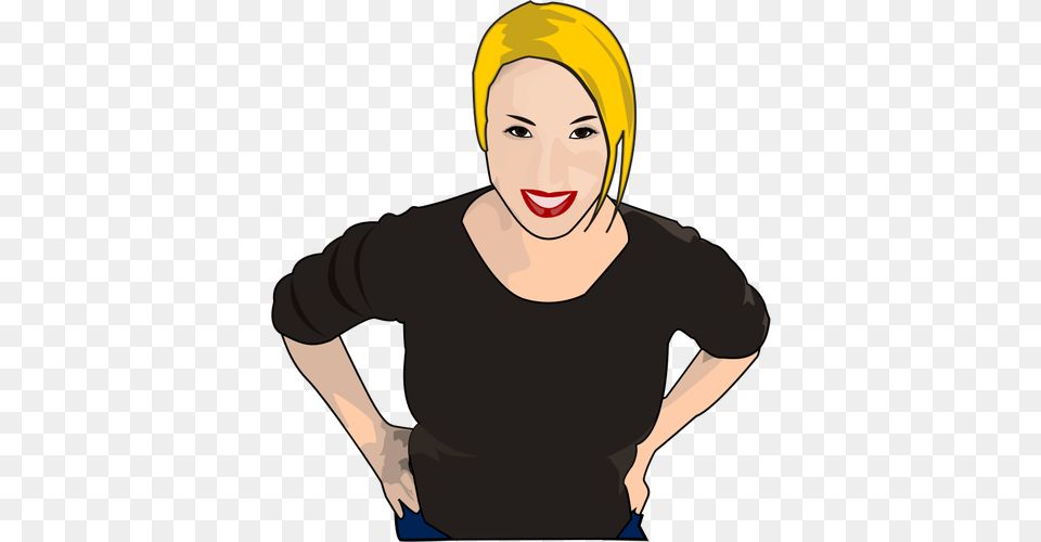 Vector Graphics Of Blonde Housewife, Adult, T-shirt, Portrait, Photography Png Image