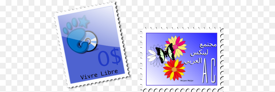 Vector Graphics Of Gnome And Butterfly Postal Stamps Con Tem Th Vector, Postage Stamp Png Image