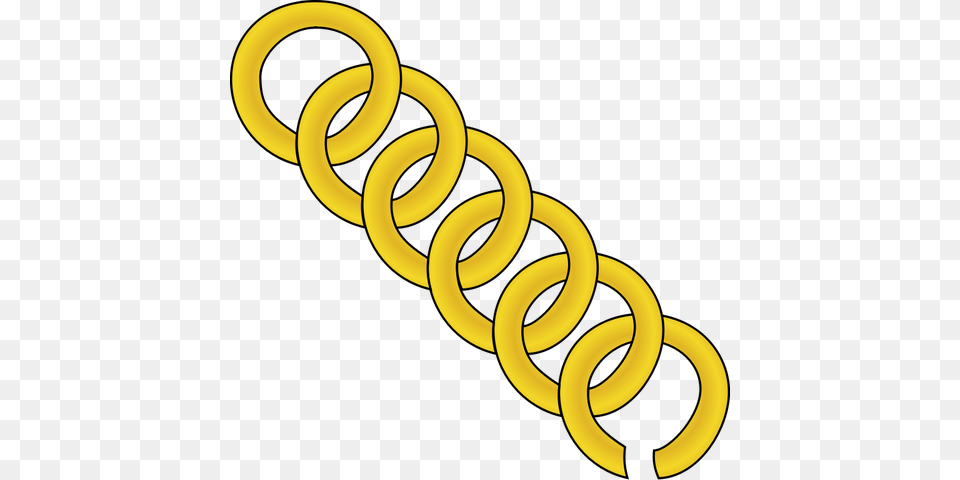 Vector Graphics Of Golden Chain, Coil, Spiral, Dynamite, Weapon Png Image