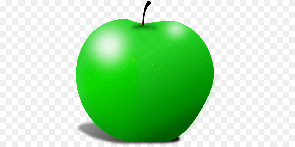 Vector Graphics Of Green Apple With Two Spotlights Free Svg Transparent Green Apple Drawing, Food, Fruit, Plant, Produce Png