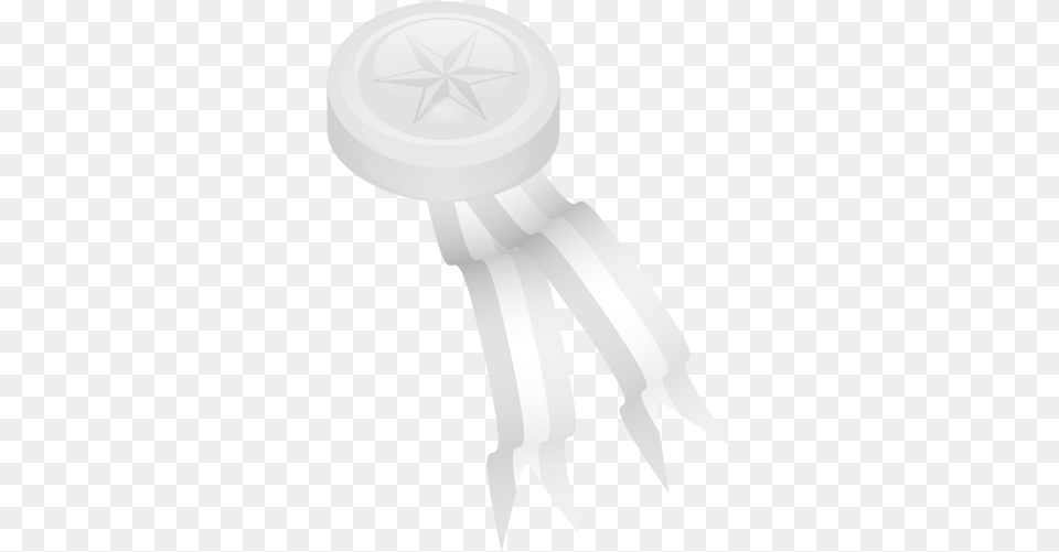 Vector Graphics Of Silver Medallion With Grey Ribbons Svg Silver Medal Clip Art, Cutlery, Electronics, Hardware, Fork Free Transparent Png