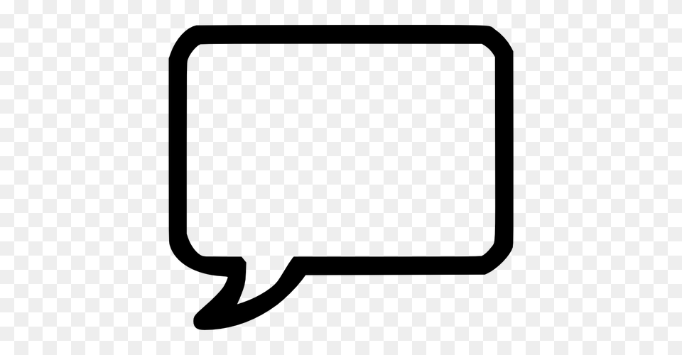 Vector Graphics Of Thick Line Speech Bubble, Gray Free Png