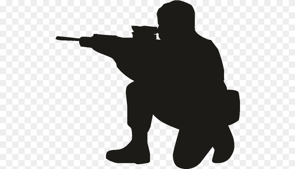 Vector Graphics Paintball Clip Art Stock Illustration Silhouette Of Paintball Person, Kneeling, Weapon, Firearm, Gun Free Png