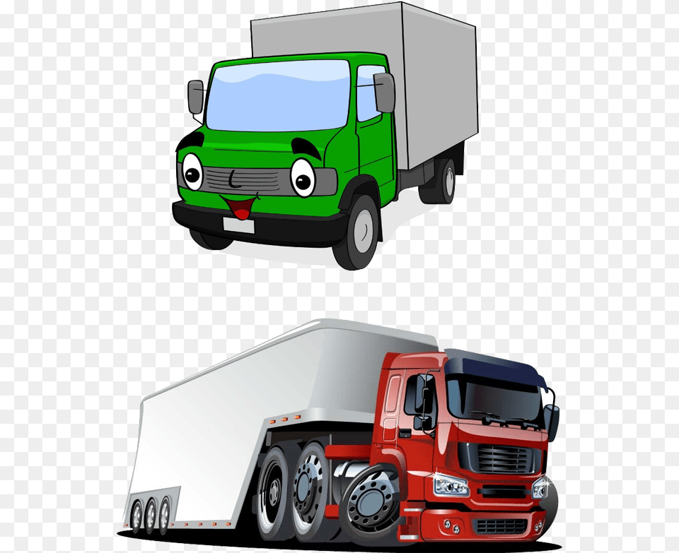 Vector Graphics Semi Trailer Truck Stock Illustration Truck Cartoon, Trailer Truck, Transportation, Vehicle, Moving Van Free Transparent Png