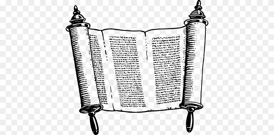 Vector Graphics Torah Black And White, Gray Free Png