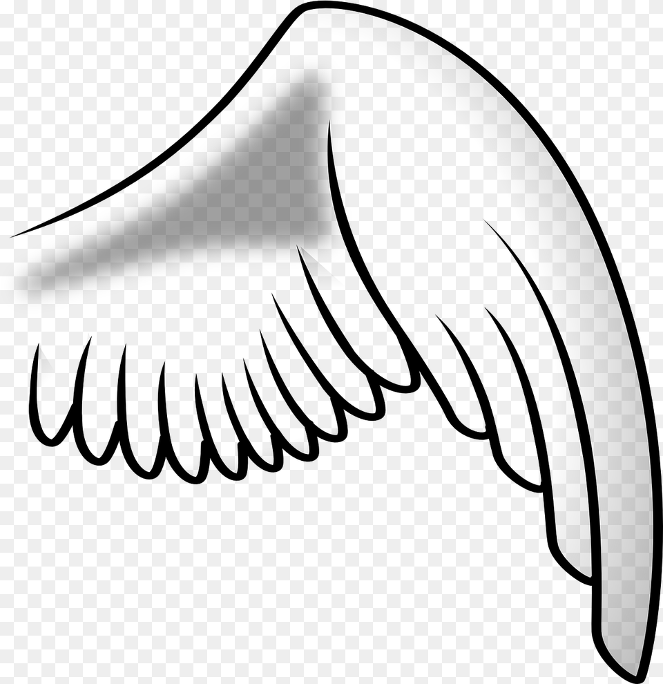 Vector Graphicsfree Pictures Cartoon Wings, Gray Free Transparent Png