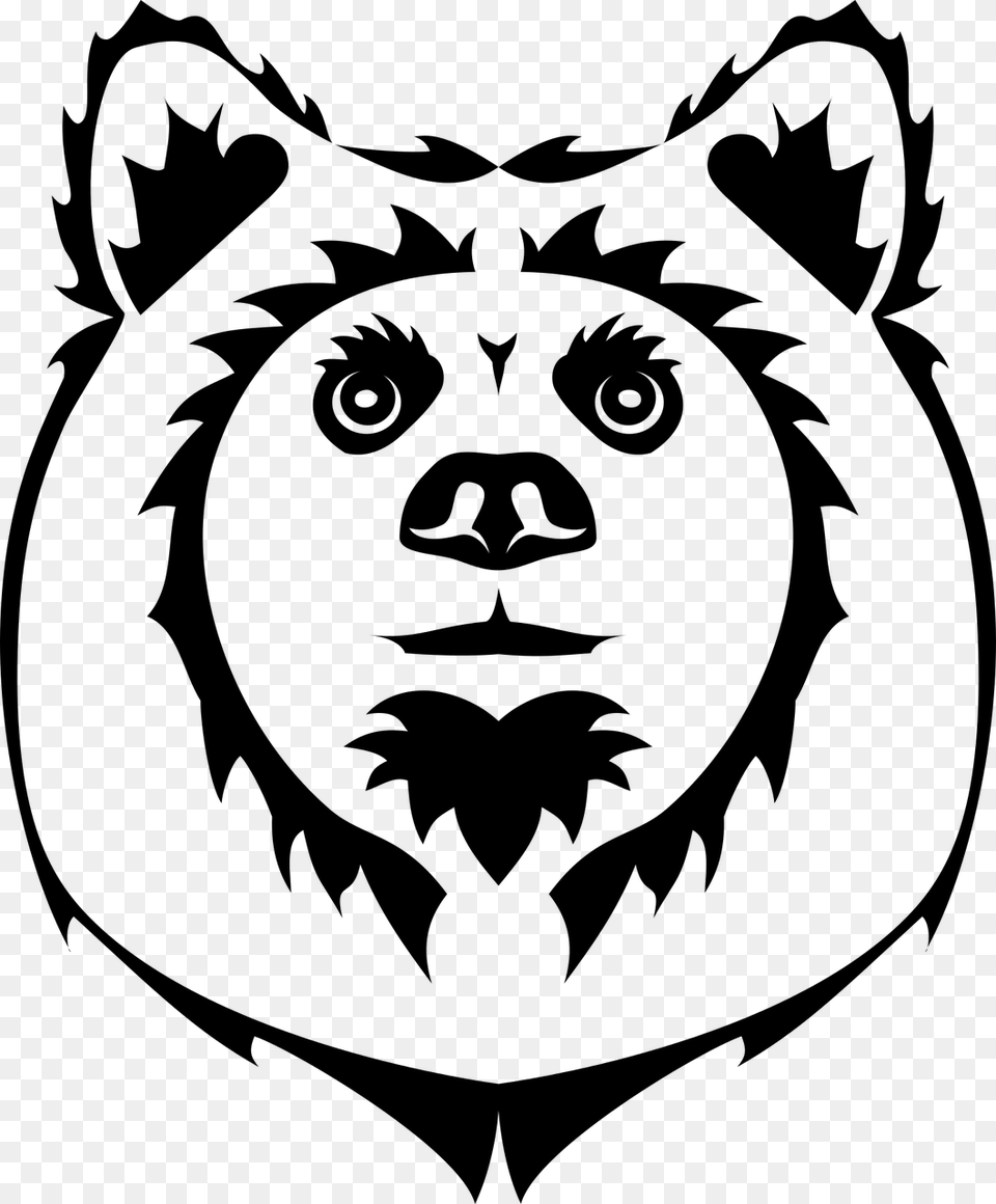 Vector Graphicsfree Pictures Free Gambar Pala Beruang, Gray Png Image