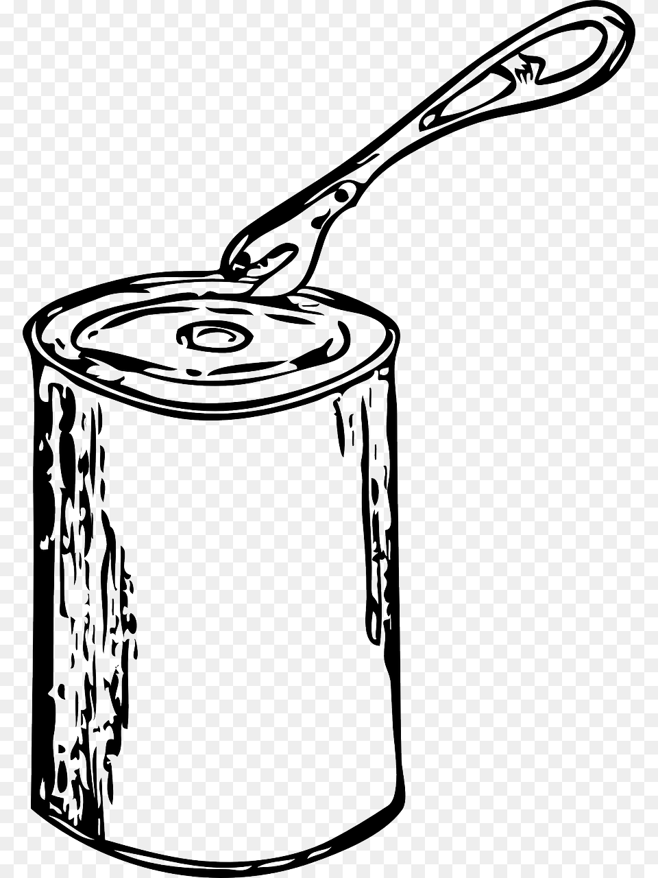 Vector Graphicsfree Pictures Photos Images Clip Art Black And White Can, Tin, Smoke Pipe, Aluminium, Canned Goods Png Image