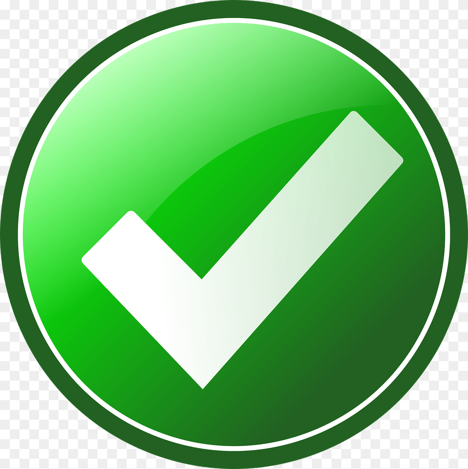 Vector Green Checkmark Clip Art Green Circle Check Mark, Symbol, Disk, Sign Free Png