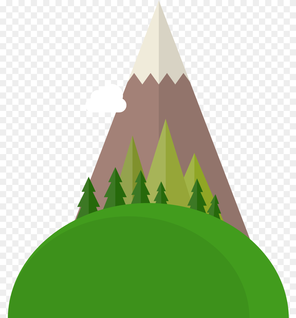 Vector Green Hills And Mountains Tree Download Hill Vector, Clothing, Hat, Triangle Png Image