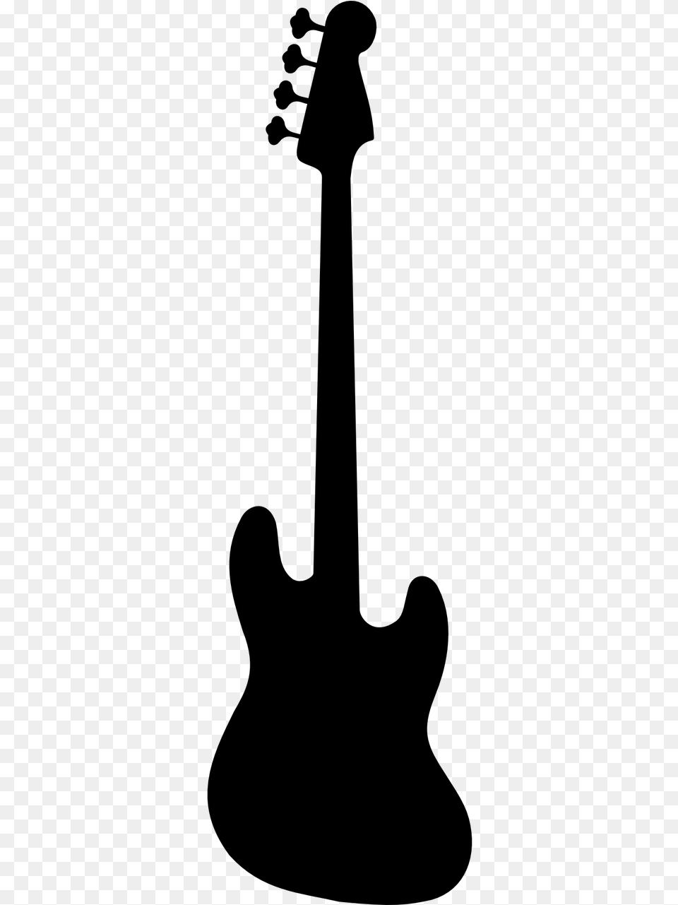Vector Guitar Silhouette, Gray Png Image