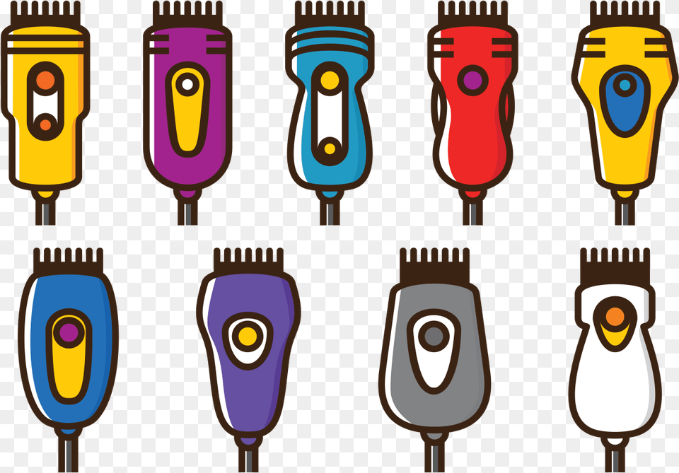Vector Hair Clippers Icons Clip Art Hair Clipper, Electrical Device, Microphone Png