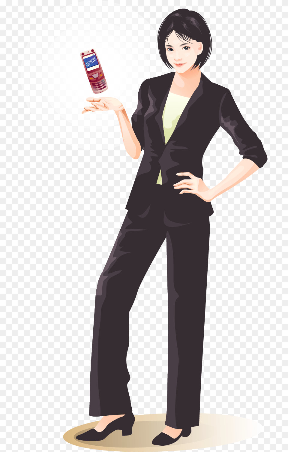 Vector Hand Painted Business Woman Download Tuxedo, Suit, Clothing, Sleeve, Long Sleeve Png