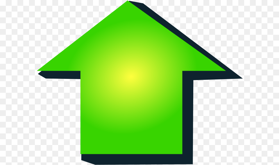Vector Home Icon Arrow Up Transparent Background, Green, Lighting, Light, Triangle Png