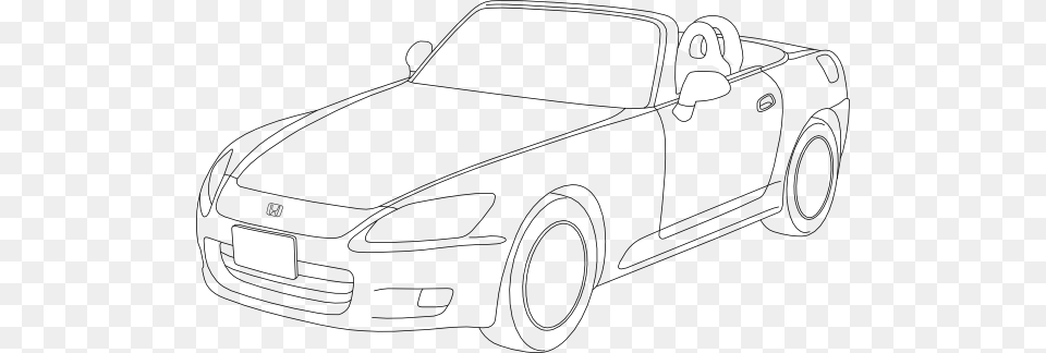 Vector Honda S2000 Outline Clip Art S2000 Clip Art, Drawing, Tool, Plant, Lawn Mower Free Png