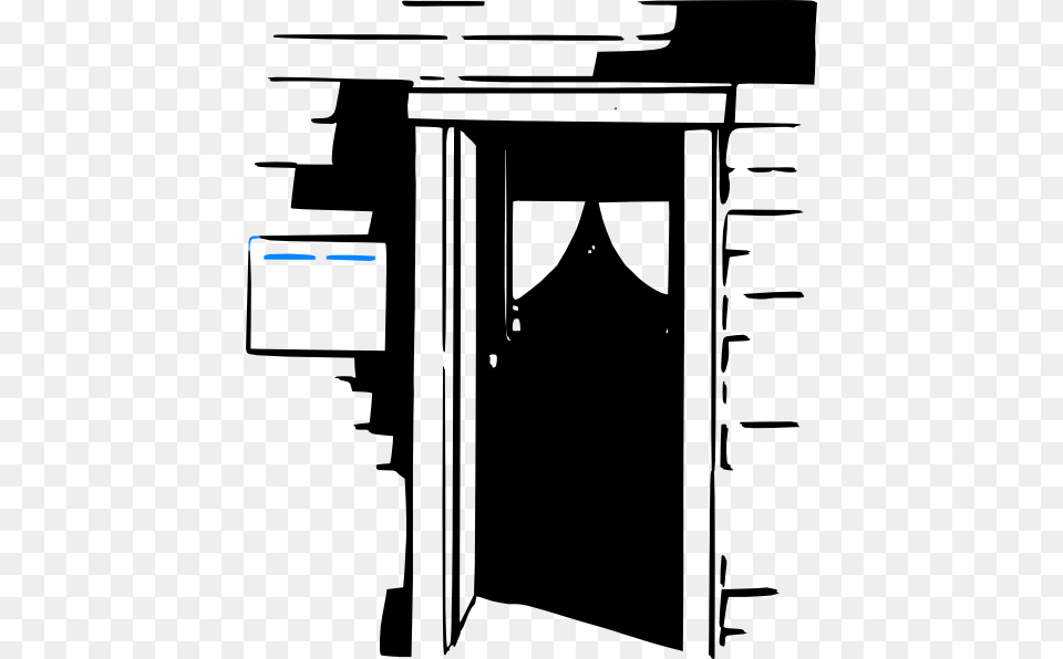 Vector House Home Door Clip Art Drawing A House With Door Open, Gas Pump, Machine, Pump Free Transparent Png