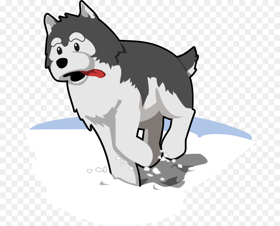Vector Husky Running In Snow Dogs In Snow Clipart, Animal, Mammal, Dog, Canine Free Png Download