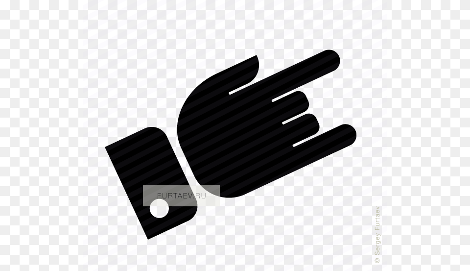 Vector Icon Of Hand With Raised Index And Little Fingers Hand, Clothing, Glove, Baseball, Baseball Glove Free Png