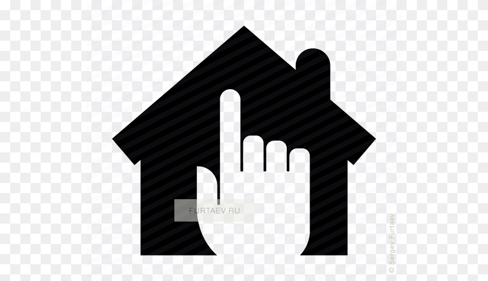 Vector Icon Of House Under Index Finger Hospital Icon Vector No Background, Firearm, Silhouette, Weapon, Gun Free Png