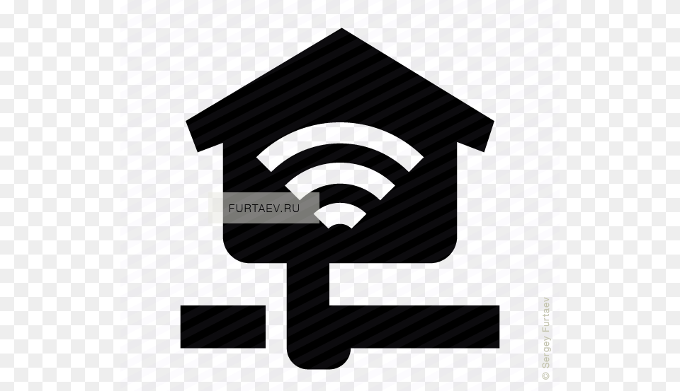 Vector Icon Of House With Wi Fi Signal Sign Inside Connected Home Icon White, People, Person, Graduation, Mailbox Free Png