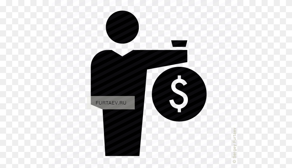 Vector Icon Of Male Person Holding Big Sack With Dollar Silhouette Of Man Holding Money Bags, Number, Symbol, Text, Machine Png Image