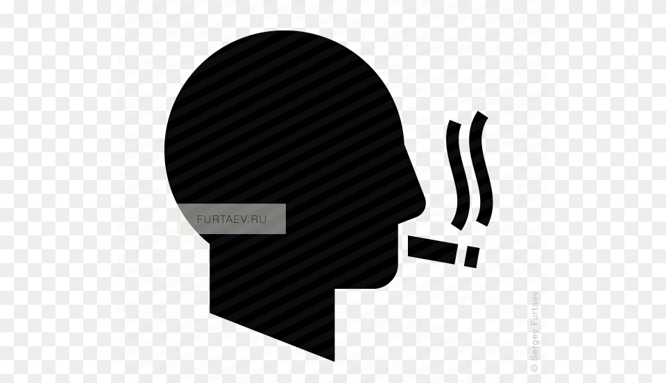 Vector Icon Of Male Person Profile Smoking Cigarette Graphic Design, Silhouette Png