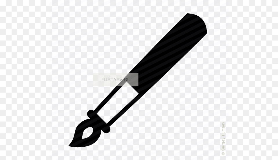 Vector Icon Of Paintbrush Hand Tool, Blade, Dagger, Knife, Weapon Free Transparent Png