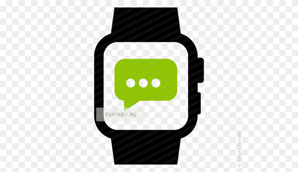Vector Icon Of Smart Watch With Chat Bubble On Screen Smart Watch Heart Rate Icon, Wristwatch, Person, Arm, Body Part Free Png