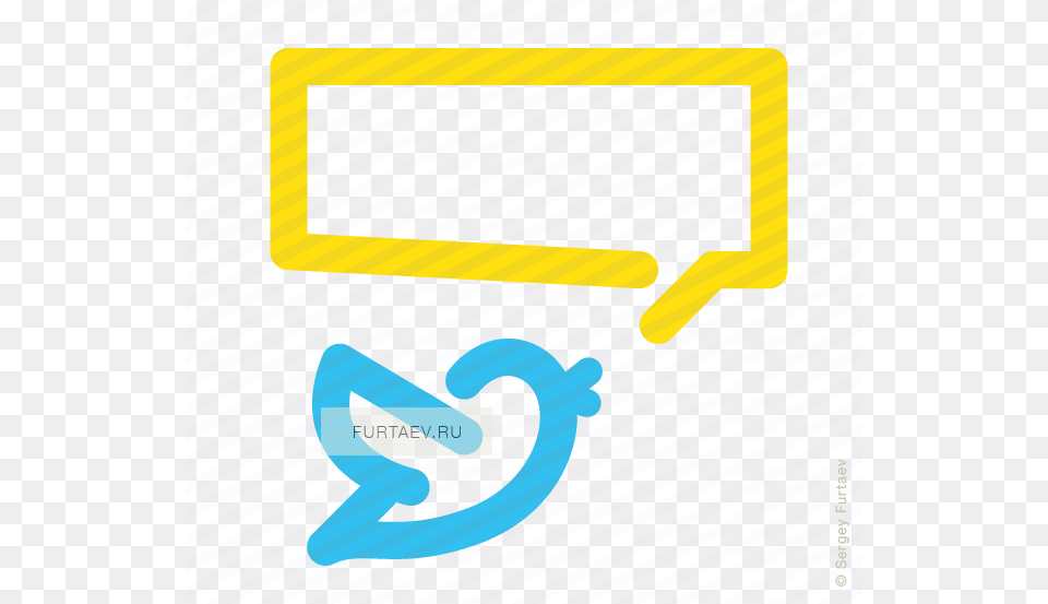 Vector Icon Of Twitter Bird With Speech Balloon Sign, Text, Blackboard Png