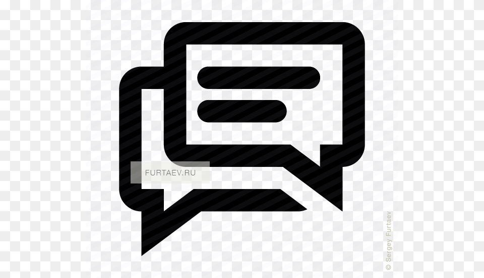Vector Icon Of Two Speech Balloons With Text Chat Vector Png Image