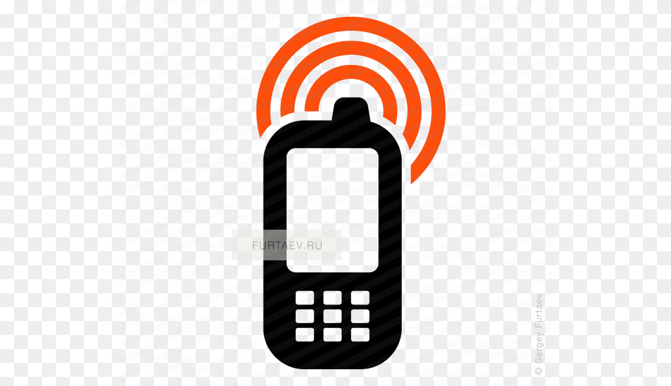 Vector Icon Of Wireless Signal Going From Mobile Phone Cep Telefon Simgesi Vektrel, Electronics, Mobile Phone Free Png Download