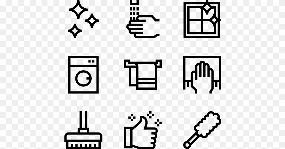 Vector Icons Cleaning, Gray Free Transparent Png