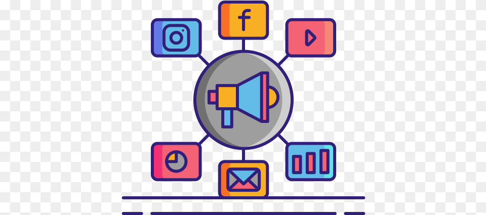 Vector Icons Of Facebook 4 Steps Process Diagram, Scoreboard Free Png