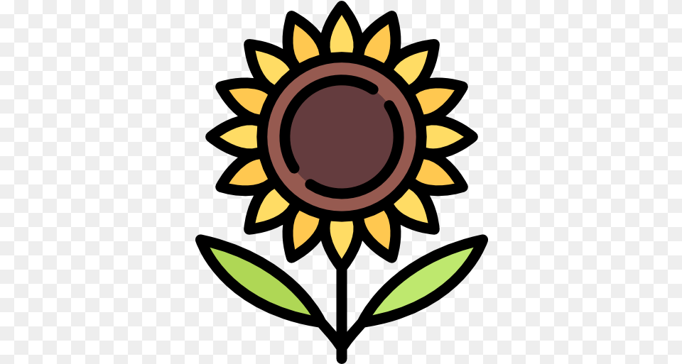 Vector Icons Of Flower In 2021 Sunflower Bitmap Black And White, Plant, Blade, Dagger, Knife Png Image