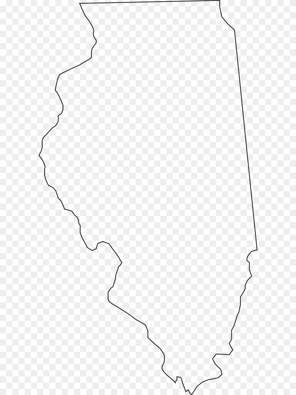 Vector Illinois Outline Clip Art, Chart, Plot, Map, Silhouette Png